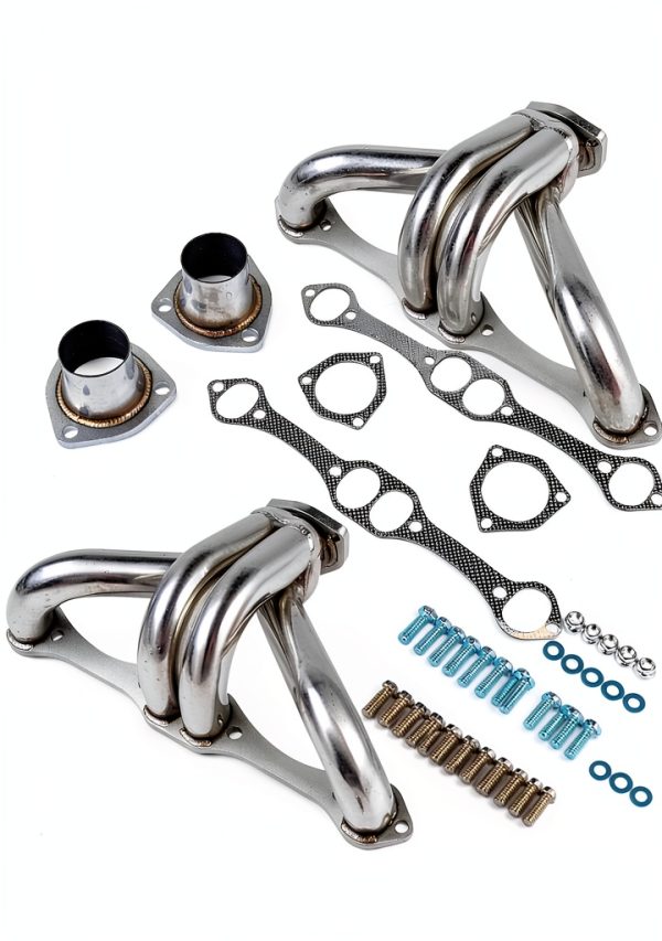 Chevy Small Block Header TEKKOAUTO 304 Stainless-2