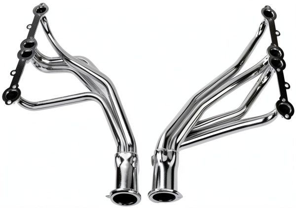 Chevy Truck Header AutoForge Polished Steel-3