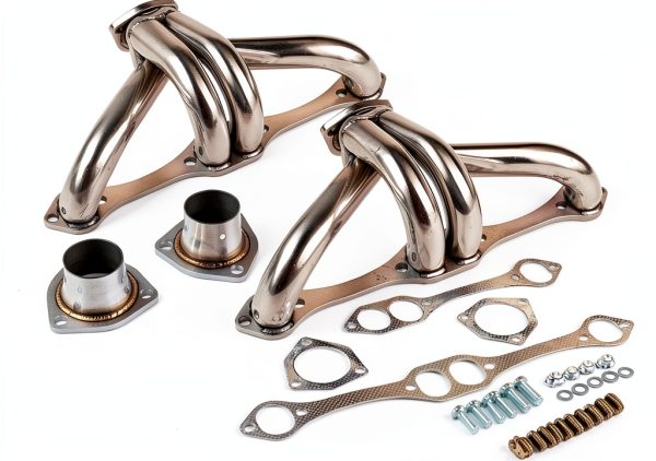 Chevy Small Block Header TEKKOAUTO 304 Stainless-0
