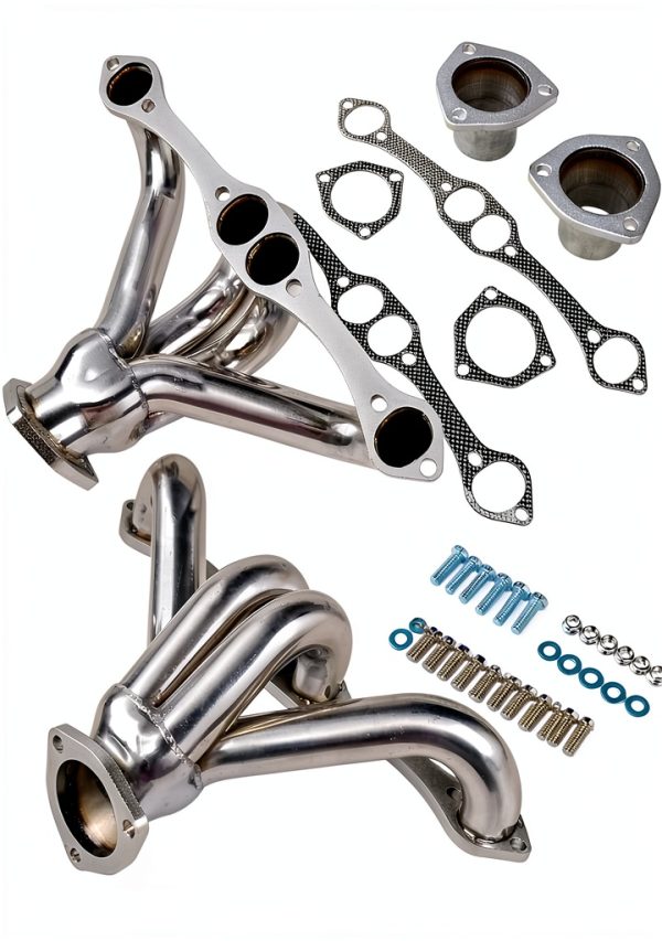 Chevy Small Block Header TEKKOAUTO 304 Stainless-6