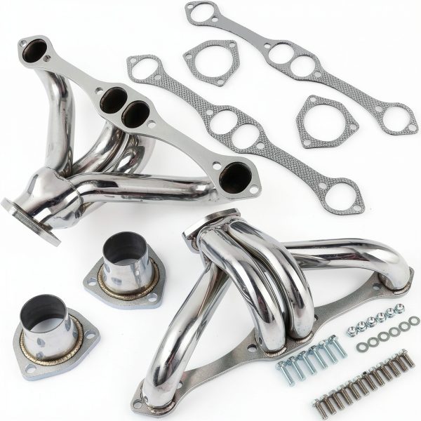 Chevy Small Block Header TEKKOAUTO 304 Stainless-5