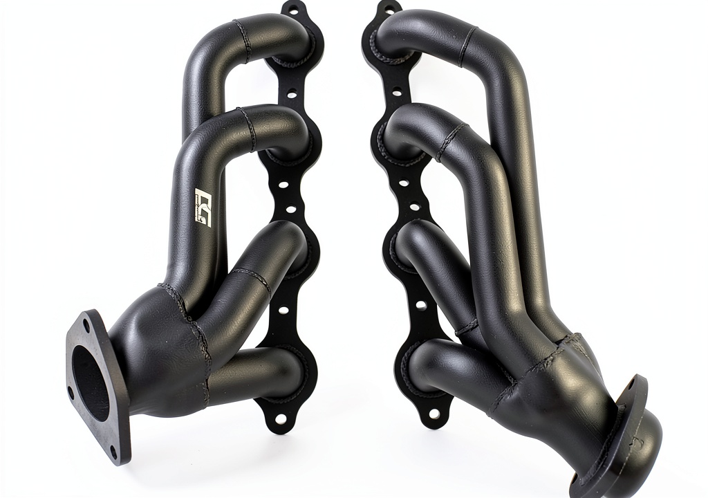 PowerGo Motorsport exhaust header installed on a performance car