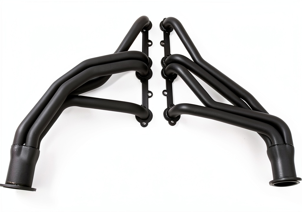 Installing PowerGo Motorsport exhaust headers on a garage workbench