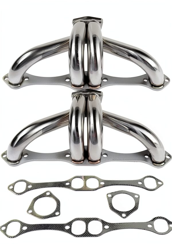Chevy Small Block Header TEKKOAUTO 304 Stainless-1