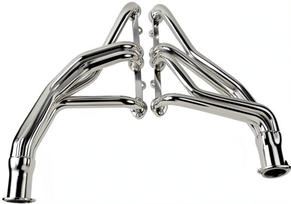 Chevy Truck Header AutoForge Polished Steel-2