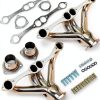 Chevy Small Block Header TEKKOAUTO 304 Stainless-4