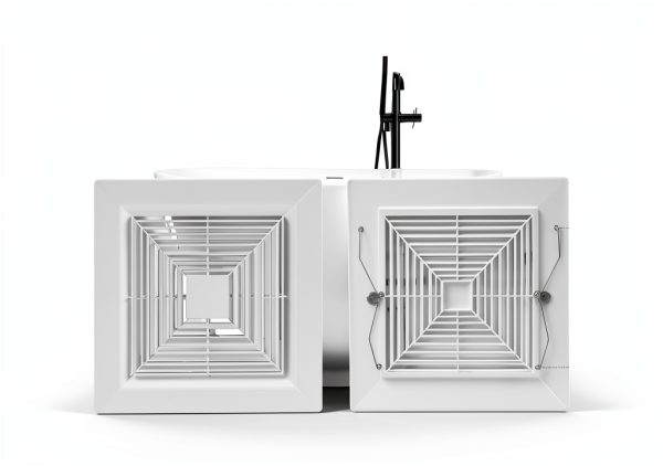 12x12 Bathroom Exhaust Fan Cover RLOZUI - ABS Grille with Springs-1