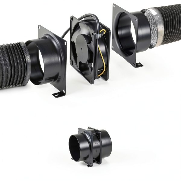 4inch Axial Fan Kit Moonjor – Exhaust Extractor with Switch, 119m³/h-4