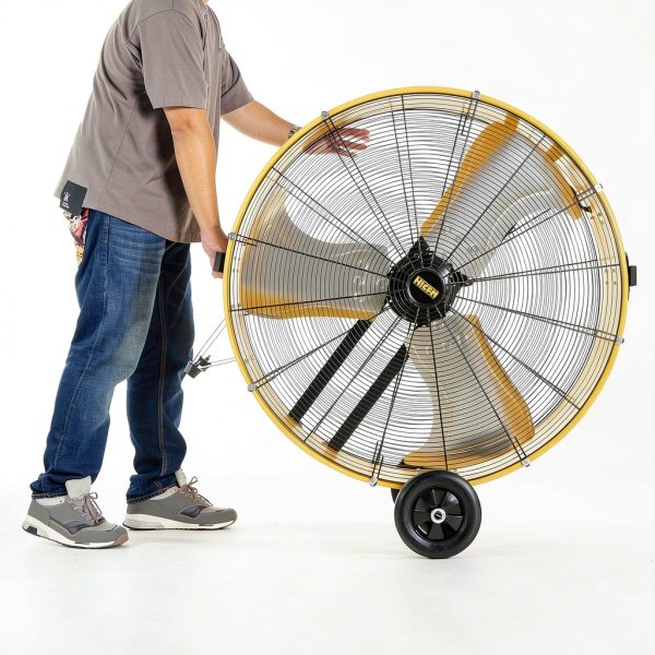 Industrial Drum Fan HiCFM 36" Heavy Duty 20000 CFM Yellow-5