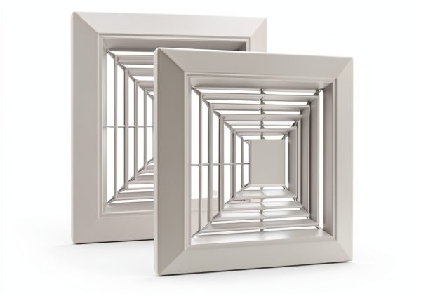 12x12 Bathroom Exhaust Fan Cover RLOZUI - ABS Grille with Springs-0