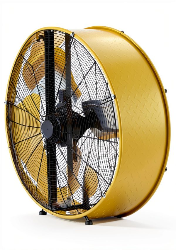Industrial Drum Fan HiCFM 36" Heavy Duty 20000 CFM Yellow-4