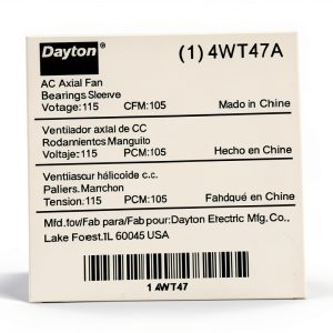 Dayton 4WT47A AC AXIAL Fan 115V 105CFM-0