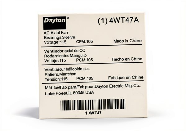 Dayton 4WT47A AC AXIAL Fan 115V 105CFM-0