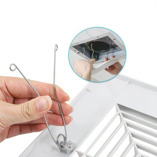 12x12 Bathroom Exhaust Fan Cover RLOZUI - ABS Grille with Springs-4