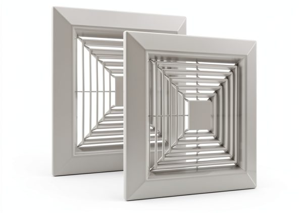 12x12 Bathroom Exhaust Fan Cover RLOZUI - ABS Grille with Springs-6