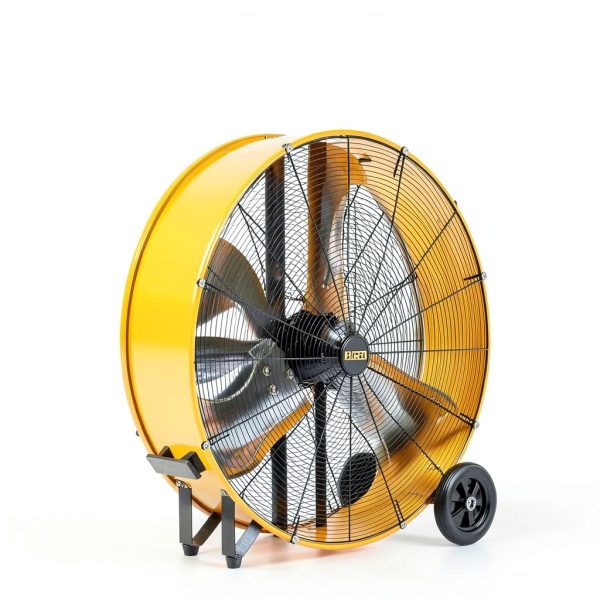 Industrial Drum Fan HiCFM 36" Heavy Duty 20000 CFM Yellow-6