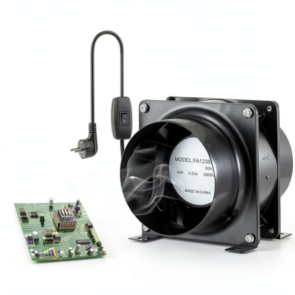 4inch Axial Fan Kit Moonjor – Exhaust Extractor with Switch, 119m³/h-5