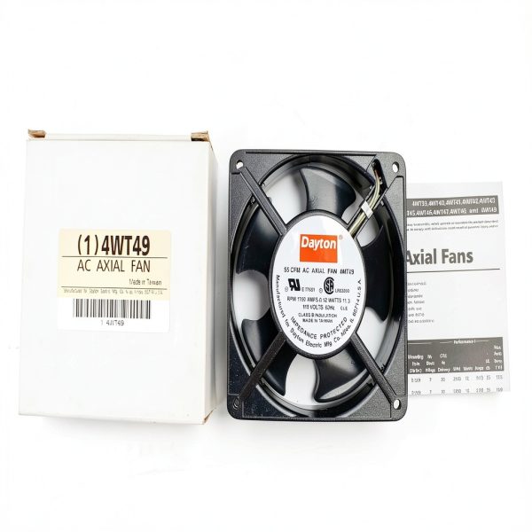 Dayton 4Wt49 Axial Fan 55 CFM 115V Square Vertical Mount 4.69" Size-2
